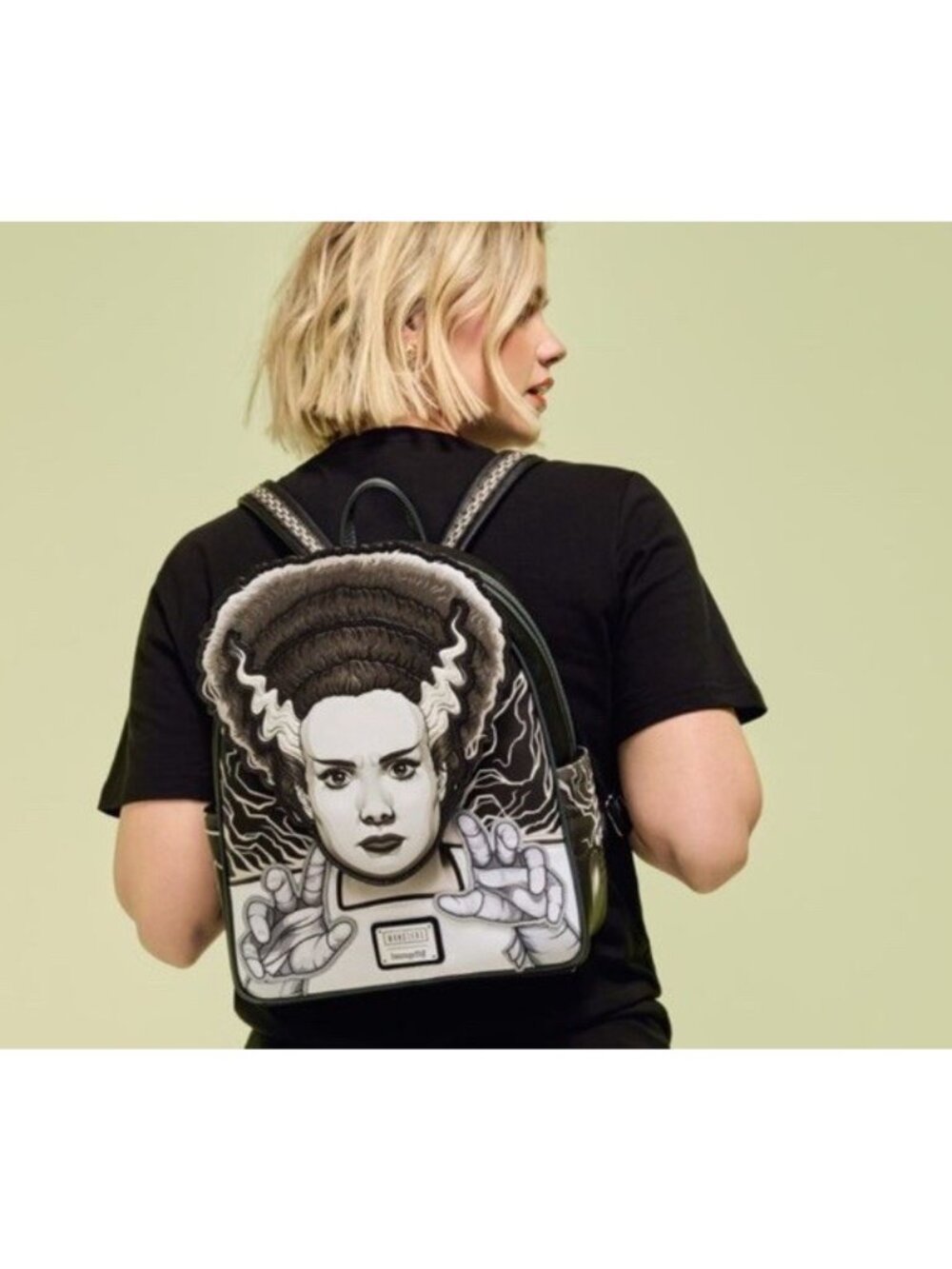 Loungefly Universal Monsters The Bride of Frankenstein GLOW Mini Backpack NWT - Picture 6 of 7